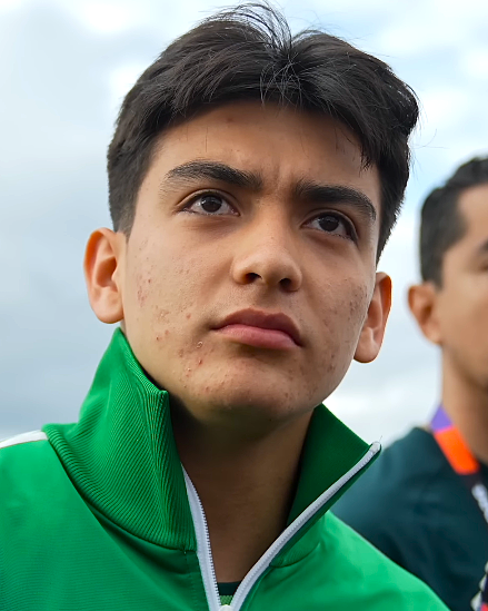 Portrait of Gilberto Mora in Mexico training clothing, 2026
